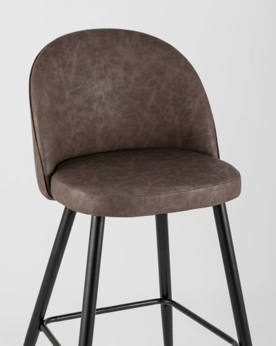 Стул барный Лион коричневая экокожа. Фото №9