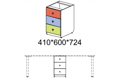 Стол приставной к тумбе Силуэт фото Стол приставной к тумбе Силуэт. Фото №3