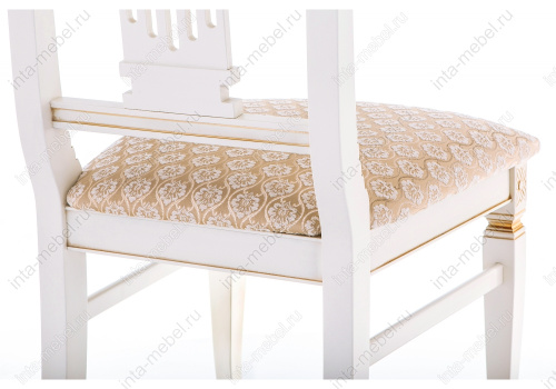 Стул деревянный Roy W/З молочный с патиной. Фото №9