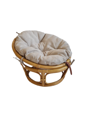 Кресло папасан - мини 23/01Е с подушкой, цвет: мёд. Фото №3