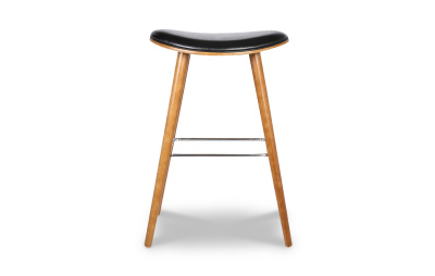 Стул полубарный JY1730-65 черный/орех. Фото №4