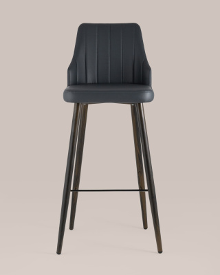 Стул барный Коналл экокожа антрацит фото Стул барный Коналл экокожа антрацит. Фото №5