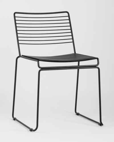 Стул обеденный Danny черный с черной подушкой. Фото №3