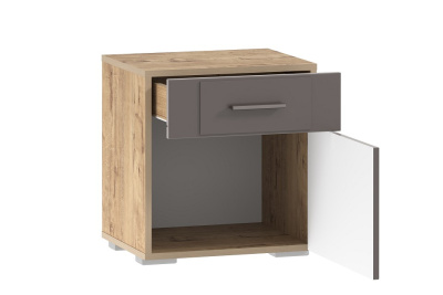 Тумба прикроватная Livorno НМ 013.62 Софт Графит, Дуб бунратти. Фото №2