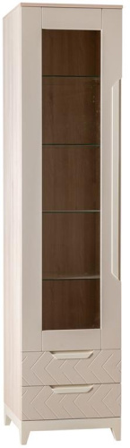 Шкаф витрина Сканди Жемчужно-белый фото Шкаф витрина Сканди Жемчужно-белый. Фото №1