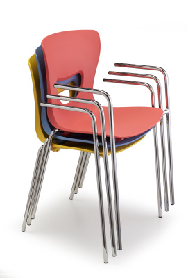 Стул PLUTO-4 c подлокотниками хром. Фото №5