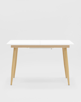 Стол обеденный Стокгольм раскладной 120-160*80 белый. Фото