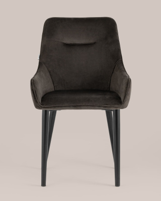 Стул Джоан велюр тёмно-коричневый фото Стул Джоан велюр тёмно-коричневый. Фото №5