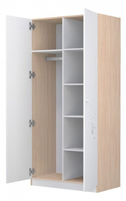 Шкаф платяной Polini kids French 1230 Teddy, белый фото Шкаф платяной Polini kids French 1230 Teddy, белый. Фото №3