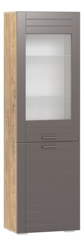 Шкаф комбинированный  Livorno  НМ 011.49, Софт Графит, Дуб Бунратти. Фото №1