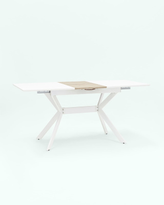 Стол обеденный Орландо раскладной 120-160*80 белый фото Стол обеденный Орландо раскладной 120-160*80 белый. Фото №5