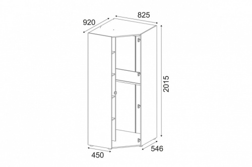 Шкаф платяной Модерн STL.322.03 W,белый. Фото №4