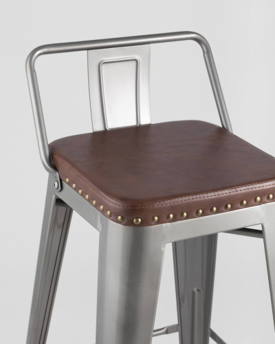 Стул полубарный TOLIX SOFT серебристый. Фото №10